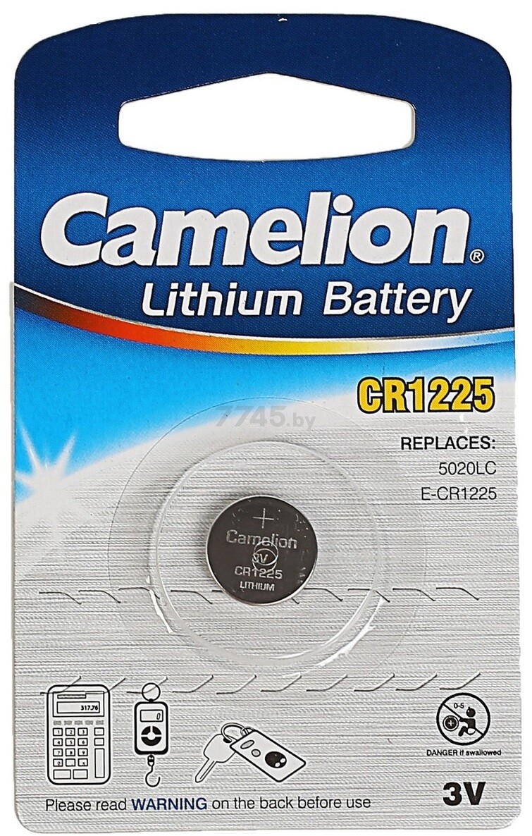 Батарейка CR1225 CAMELION 3 V литиевая